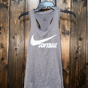Nike Heather Gray Softball Tank